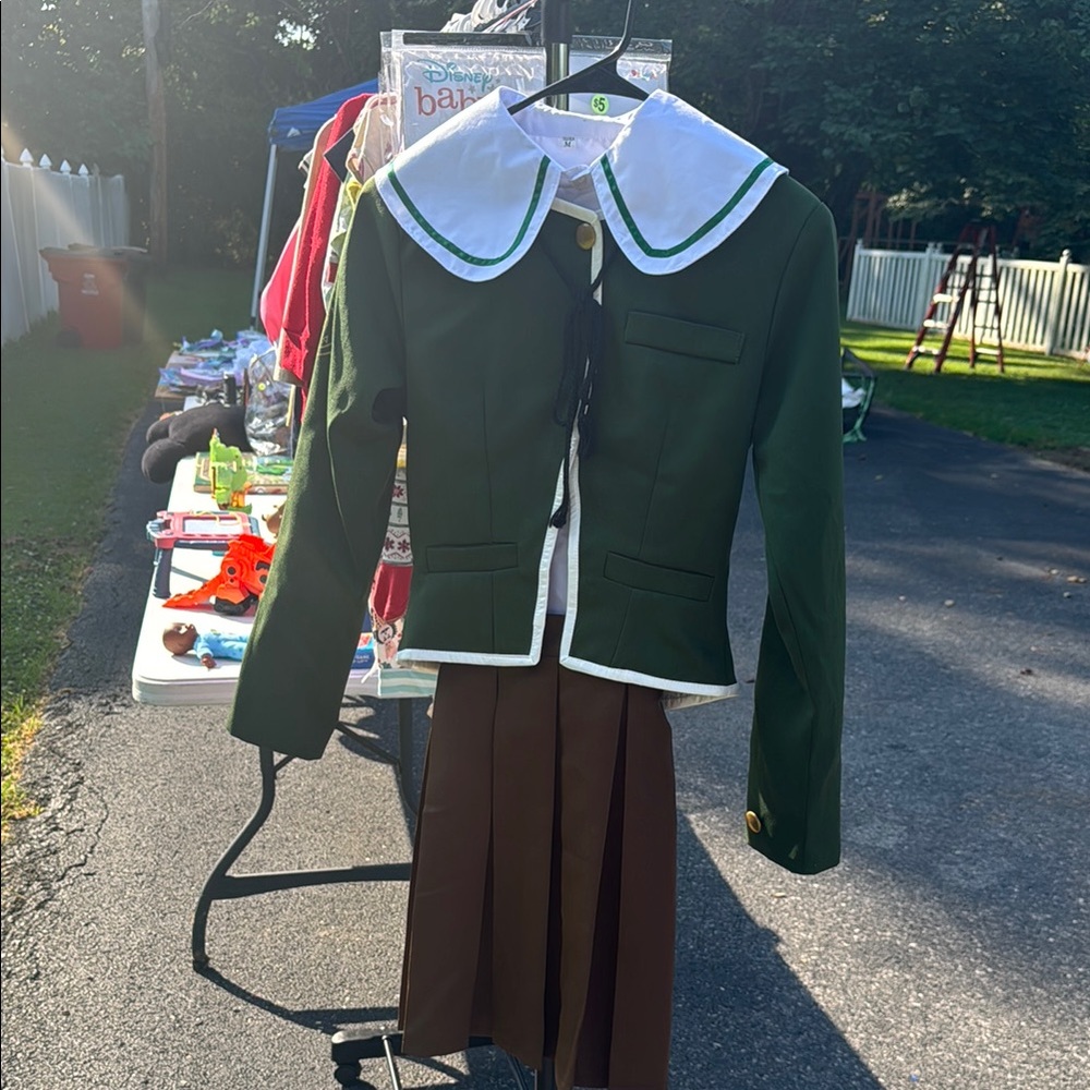 Green and Brown School Uniform Costume cosplay medium women’s